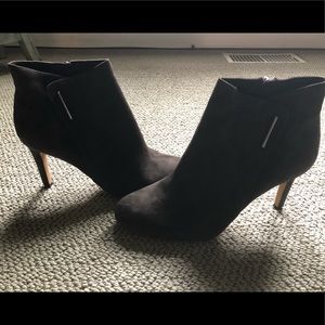 Never worn Vince Camuto Brown Suede Booties